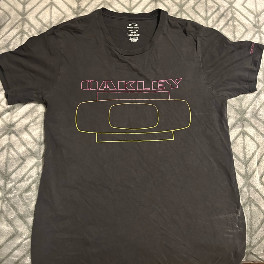 Oakley Black Tee with Graphic Accents